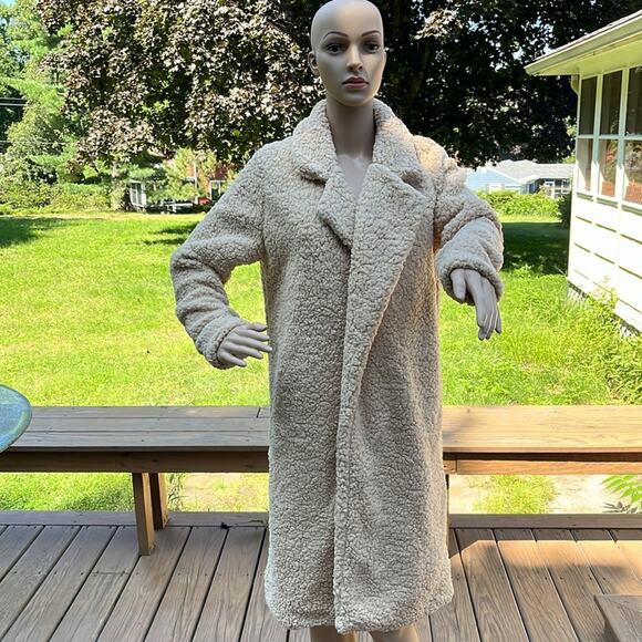 Unbranded Soft Fleece Style Jacket Cream Large - Picture 1 of 7